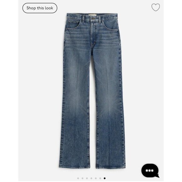 Madewell $148 Relaxed Bootcut Jeans High Rise Full Length Concho Wash Size P29 - Picture 7 of 16